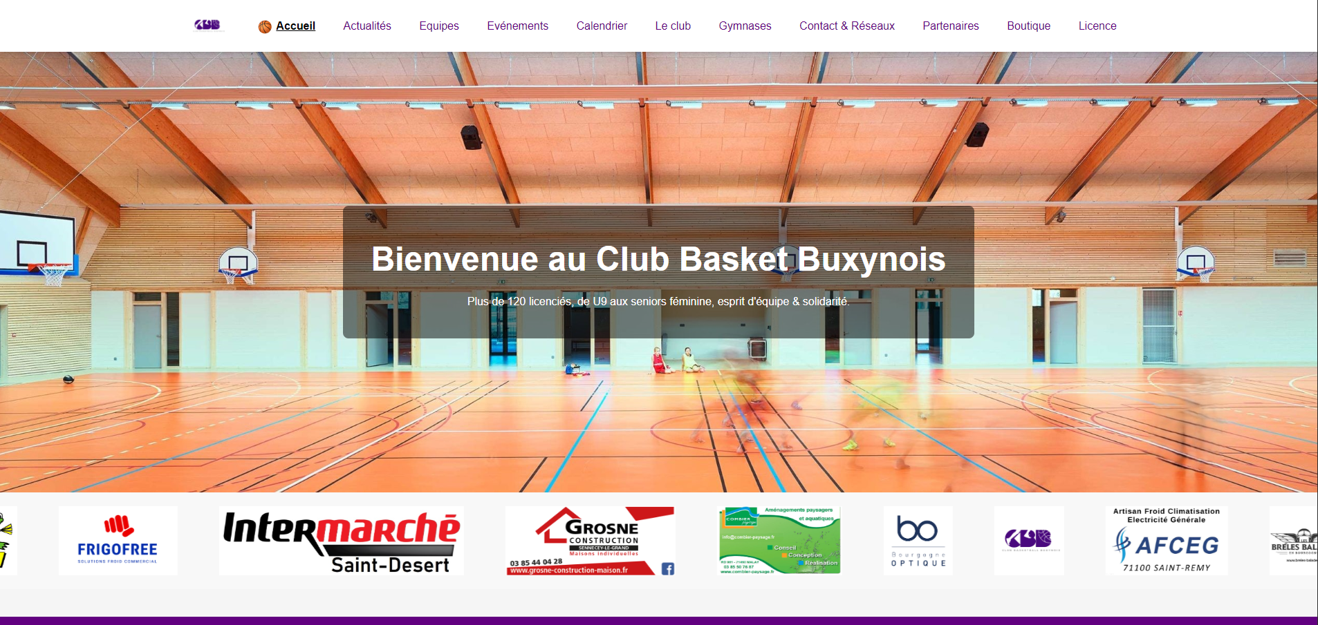 Aperçu du site vitrine